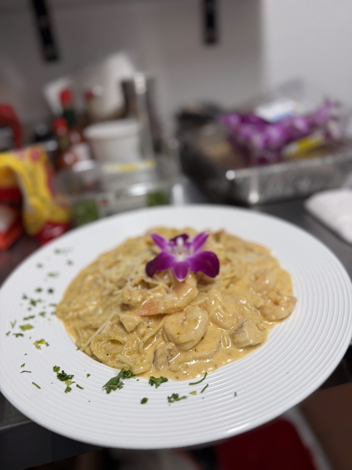 Plate from the Pasta y Chile kitchen