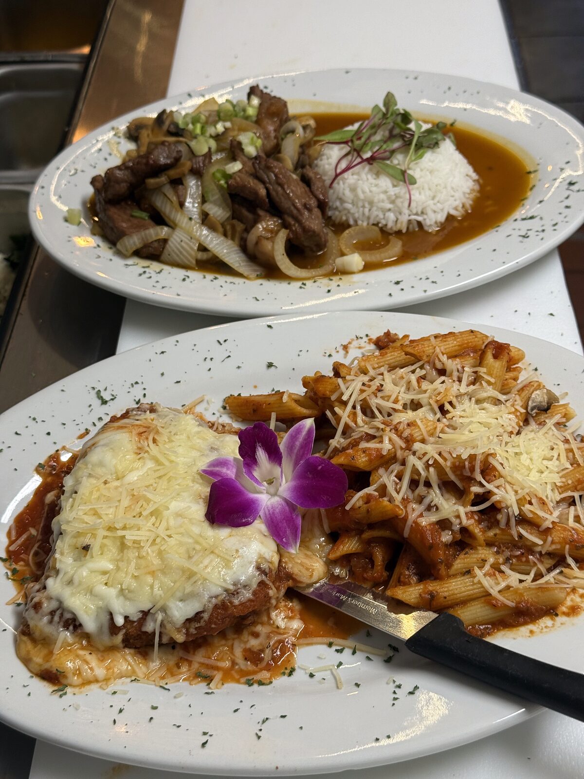 Plate from the Pasta y Chile kitchen