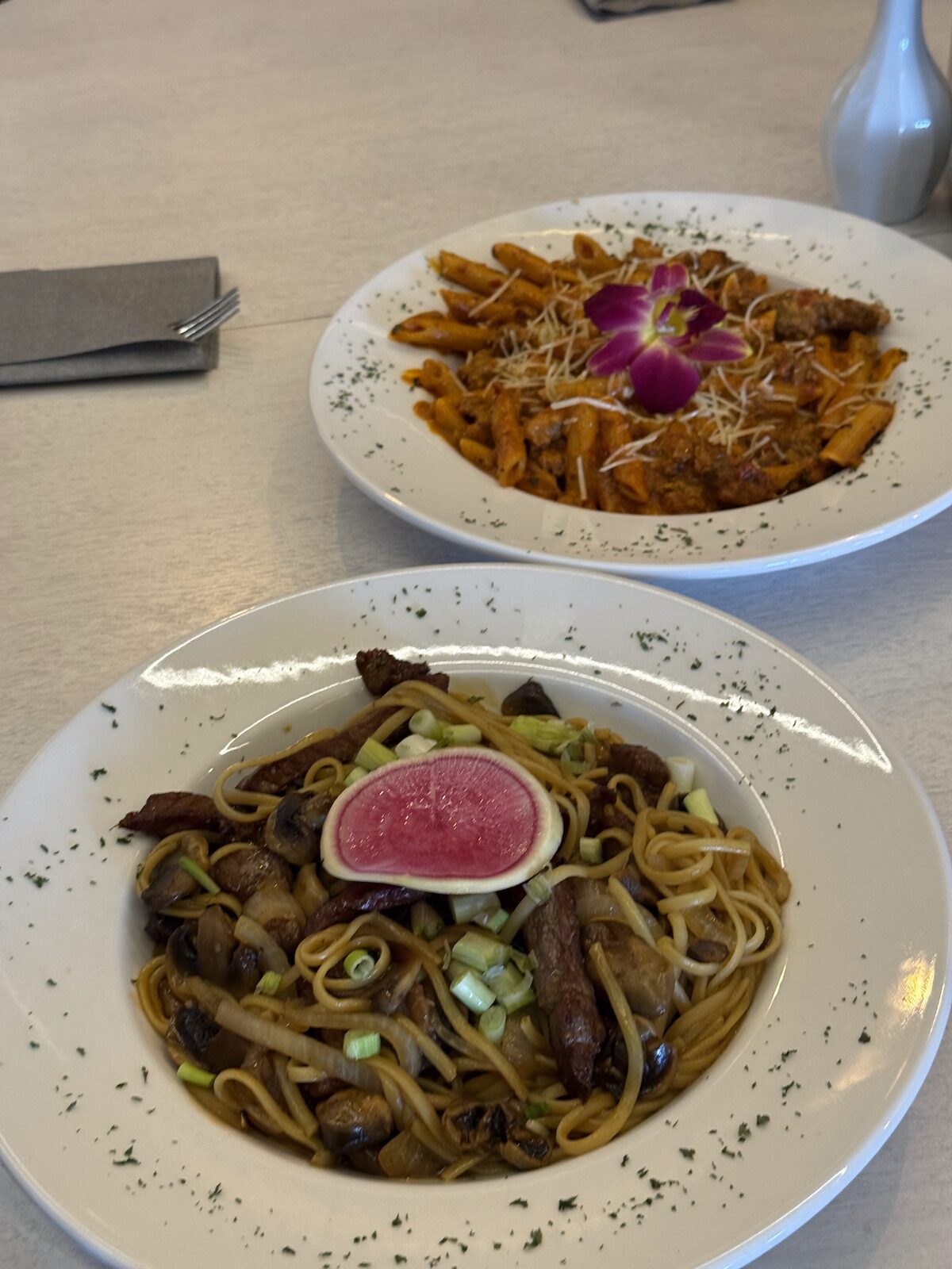Plate from the Pasta y Chile kitchen