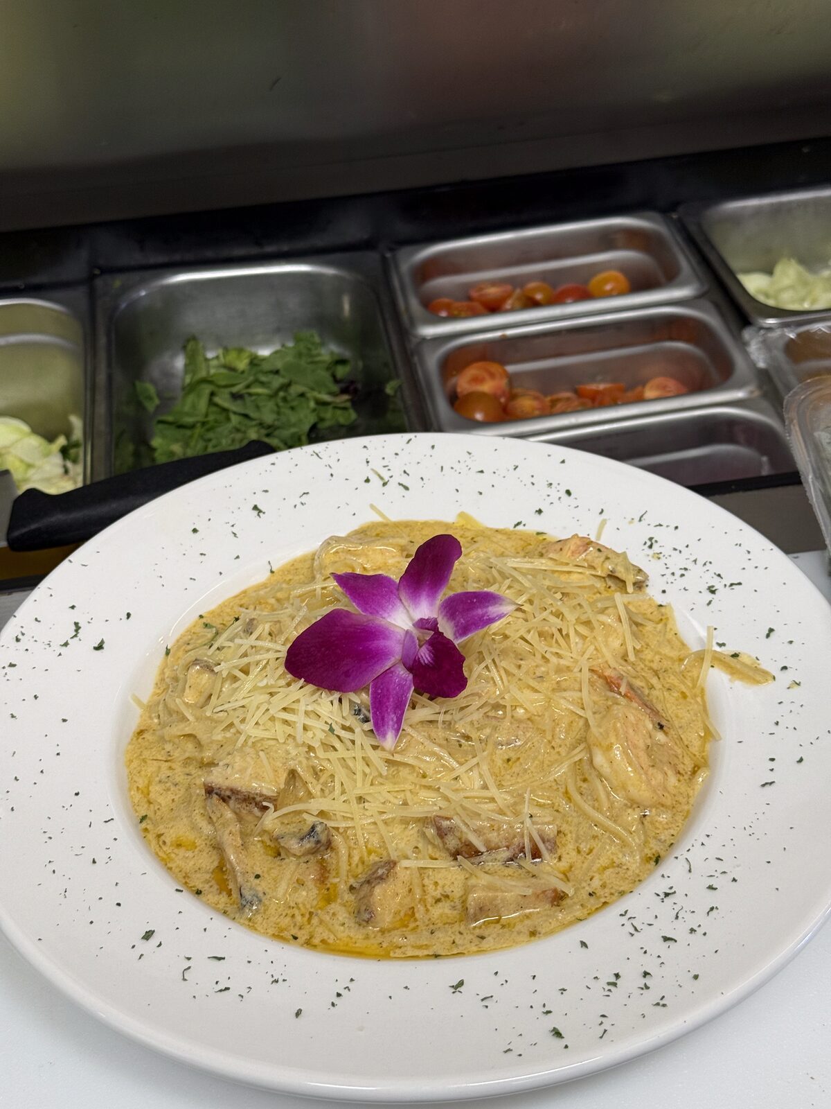 Plate from the Pasta y Chile kitchen