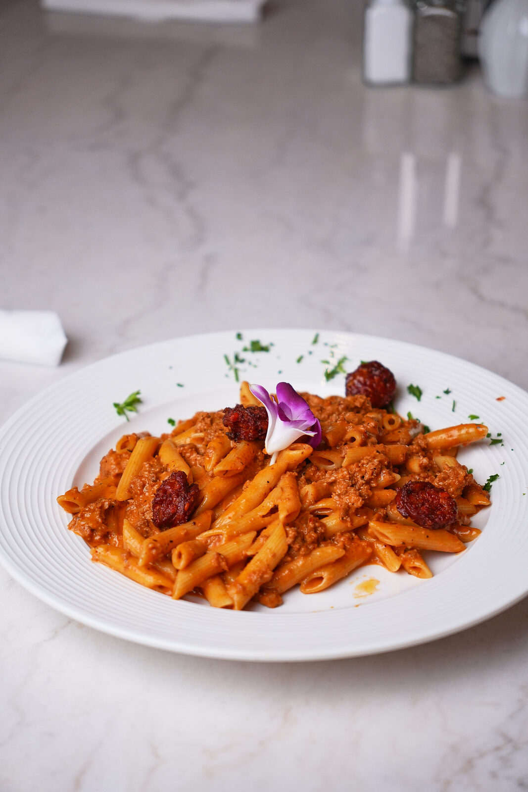 Plate from the Pasta y Chile kitchen